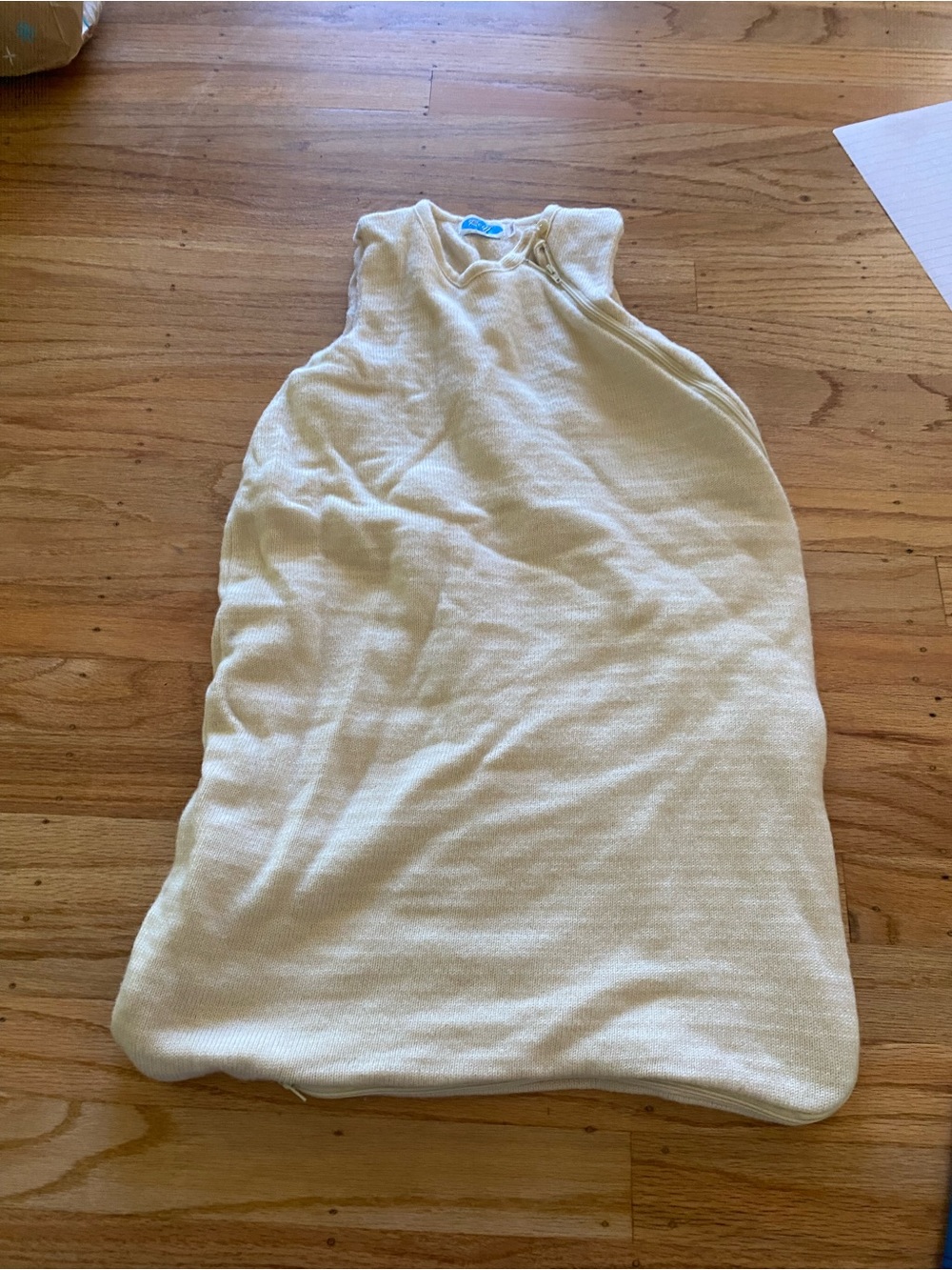 Reiff Cream Baby Sleep Sack - Soft Sleeveless Swaddle 9-12 M